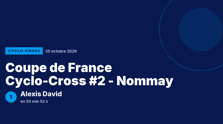 Coupe de France Cyclo-Cross #2 - Nommay : Alexis David vainqueur