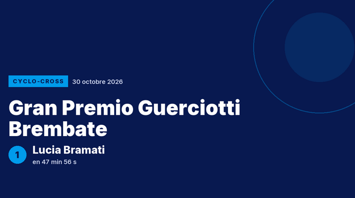 Gran Premio Guerciotti Brembate : Lucia Bramati victorieuse