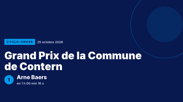 Grand Prix de la Commune de Contern : Arne Baers vainqueur
