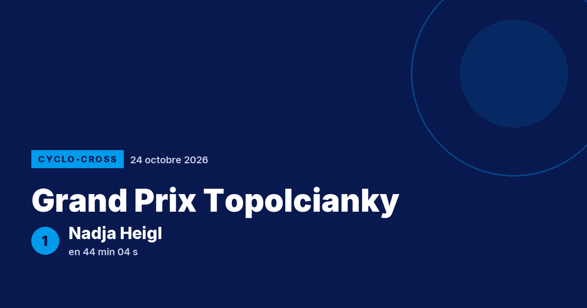 Grand Prix Topolcianky 2026 : victoire de Nadja Heigl | 3bikes.fr votre ...