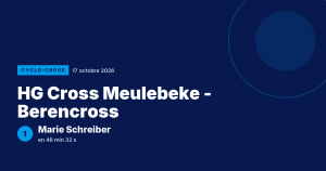 HG Cross Meulebeke - Berencross : Marie Schreiber victorieuse