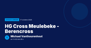 HG Cross Meulebeke - Berencross : Michael Vanthourenhout vainqueur