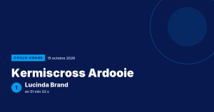 Kermiscross Ardooie : Lucinda Brand victorieuse