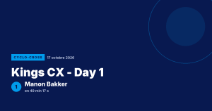 Kings CX - Day 1 : Manon Bakker victorieuse