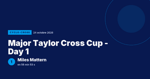 Major Taylor Cross Cup - Day 1 : Miles Mattern vainqueur