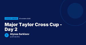 Major Taylor Cross Cup - Day 2 : Alyssa Sarkisov victorieuse