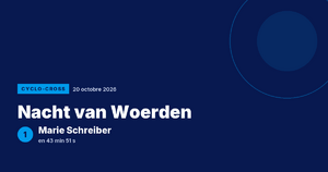 Nacht van Woerden : Marie Schreiber victorieuse
