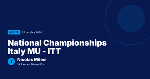 National Championships Italy MU - ITT : Nicolas Milesi vainqueur