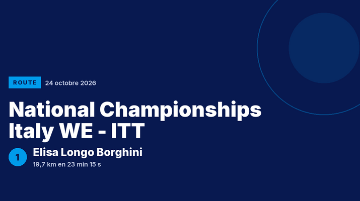 National Championships Italy WE - ITT : Elisa Longo Borghini victorieuse