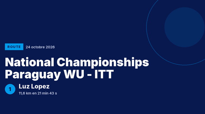 National Championships Paraguay WU - ITT : Luz Lopez victorieuse