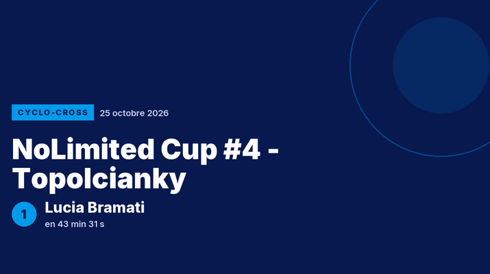NoLimited Cup #4 - Topolcianky : Lucia Bramati victorieuse