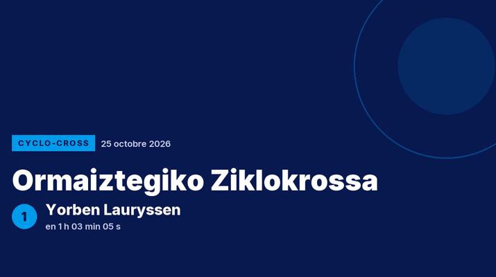 Ormaiztegiko Ziklokrossa : Yorben Lauryssen vainqueur