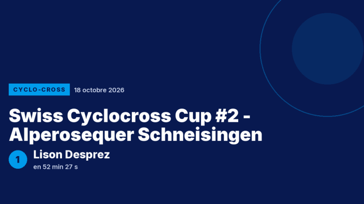 Swiss Cyclocross Cup #2 - Alperosequer Schneisingen : Lison Desprez victorieuse
