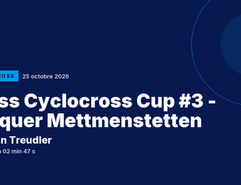 Swiss Cyclocross Cup #3 - Radquer Mettmenstetten : Finn Treudler vainqueur