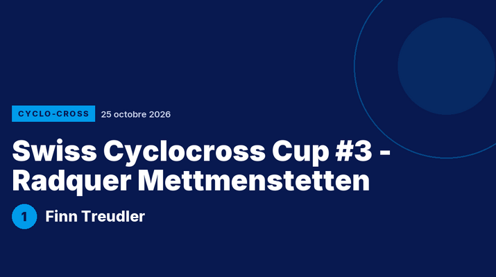 Swiss Cyclocross Cup #3 - Radquer Mettmenstetten : Finn Treudler vainqueur