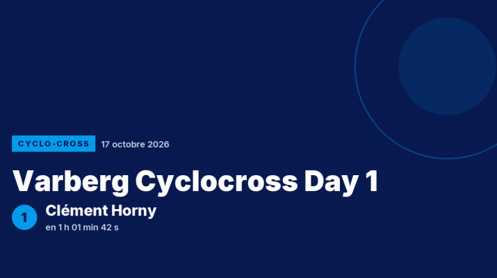 Varberg Cyclocross Day 1 : Clément Horny vainqueur
