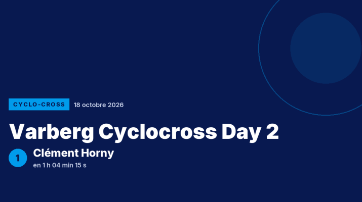 Varberg Cyclocross Day 2 : Clément Horny vainqueur