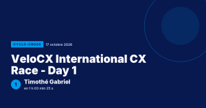VeloCX International CX Race - Day 1 : Timothé Gabriel vainqueur