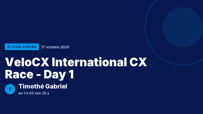 VeloCX International CX Race - Day 1 : Timothé Gabriel vainqueur