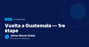 Vuelta a Guatemala : Johan Steven Rubio vainqueur